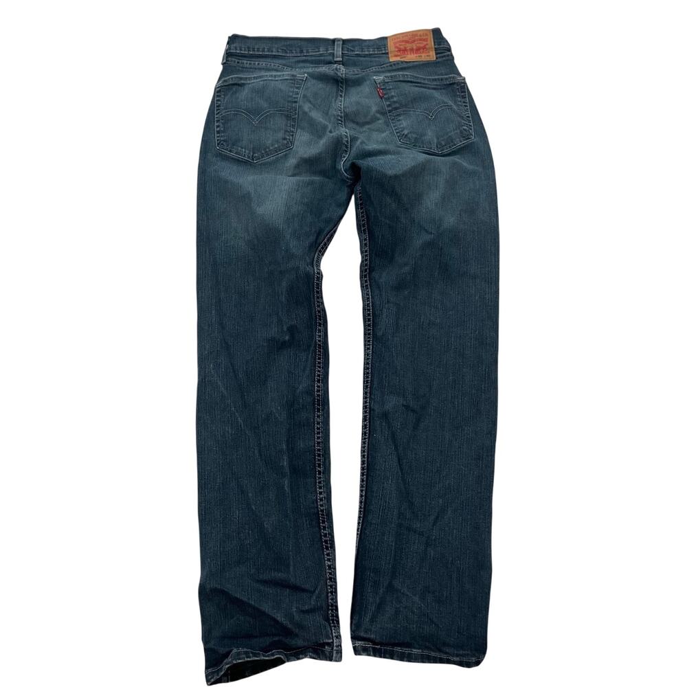 Levis 505 Regular Fit Jeans Mens 33x30 Dark Wash Blue Denim Straight Leg